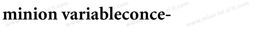 minion variableconce字体转换